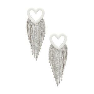 Emma Pills Enamel Sparkling Hearts White Gold Womens Size OS